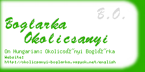 boglarka okolicsanyi business card